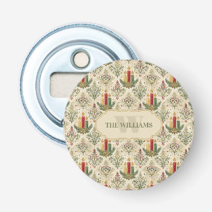 Décapsuleur Bougies et ornements de Noël vintage Monogramme