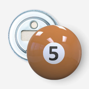Décapsuleur Boule de billard orange no 5