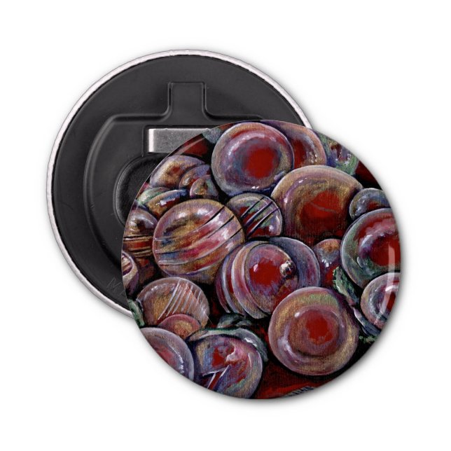 Décapsuleur Boules de Noël rouges (Devant)