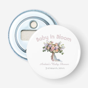 Décapsuleur bouquet floral baby in bloom shower bébé rétro ros