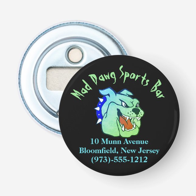 Décapsuleur Bouton Arrondi Promotion d'entreprise (Devant)