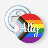 Bouton d'alliage de fierté progressive