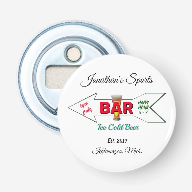 Décapsuleur Bouton Magnétique de la bière Bar de la maison Sod (Devant)