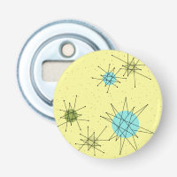 Bouton Motif Jaune Iconique Starbursts
