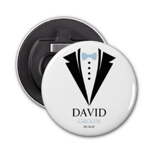 Décapsuleur Bright Bow Cravate Tuxedo "Groom" Personnalisé