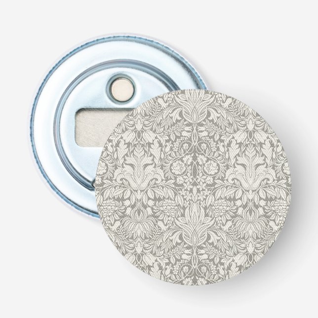 Décapsuleur brocade en dentelle blanche élégante (Devant)