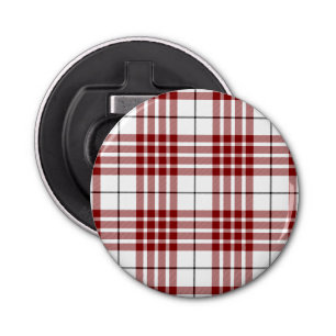 Décapsuleur Buchanan tartan rouge blanc plaid