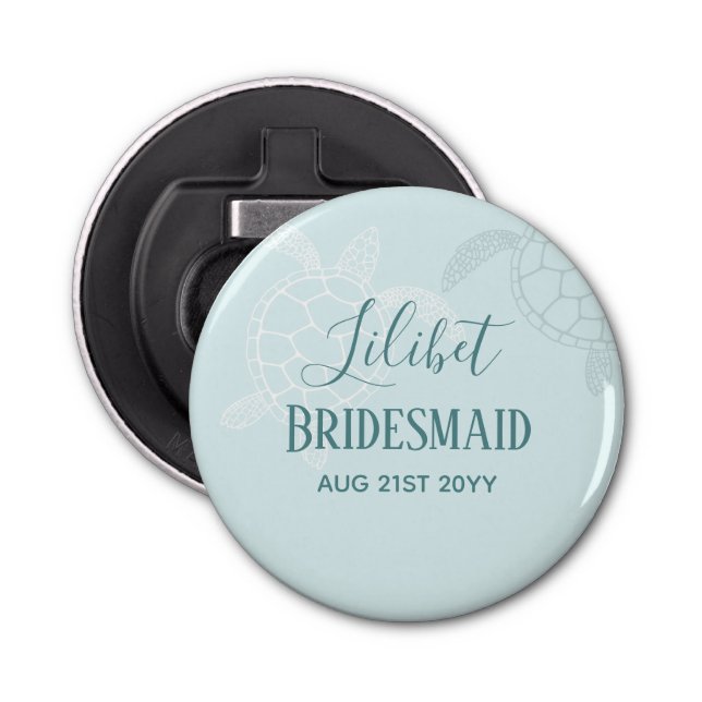 Décapsuleur BUDGET Bridesmaid Fête de mariage cadeaux SEA TURT (Devant)