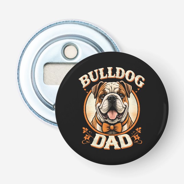 Décapsuleur Bulldog Dad – Cute Vintage Bulldog Father’s Day (Devant)