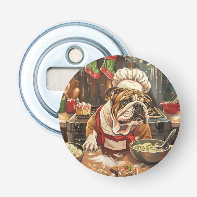 Décapsuleur Bulldog Holiday Baking : Noël festif (Devant)