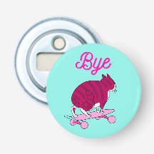 Bye Text Avec Chat Rose Cool