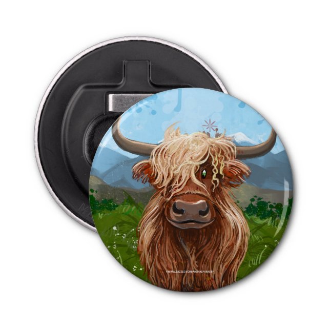 Décapsuleur Cadeaux et accessoires de vache Highland (Devant)