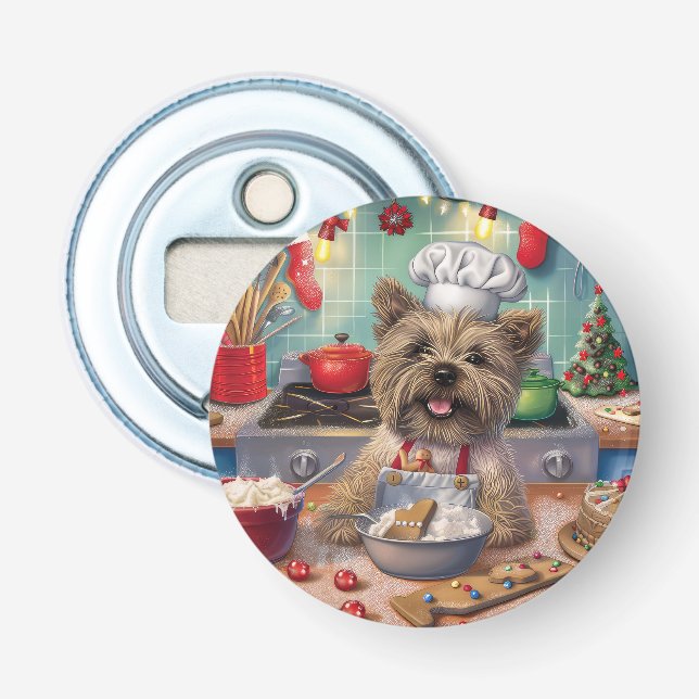 Décapsuleur Cairn Terrier Gîtes de vacances : Noël festif (Devant)