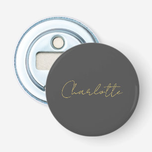 Décapsuleur Calligraphie or couleur gris Personnalisé Edition 