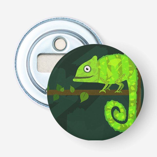 Décapsuleur Caméléon mignon vert (Devant)
