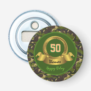 Décapsuleur Camouflage armée vert 50e anniversaire / fête de c