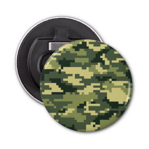Décapsuleur Camouflage numérique en bois à 8 bits / Camo