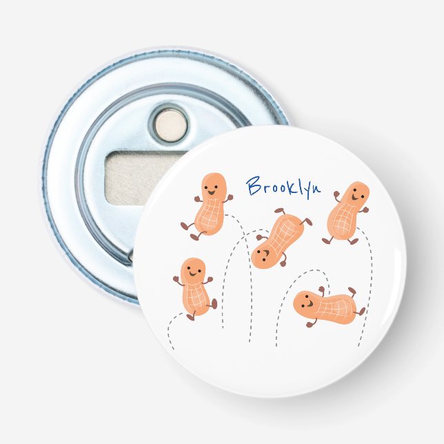 Décapsuleur Caricature de cacahuètes joyeux sautillant (Devant)