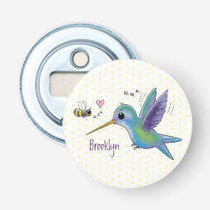Décapsuleur Caricature de colibri d'abeille mignonne