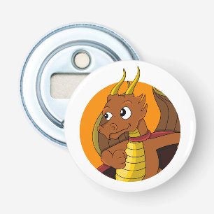 Décapsuleur Caricature de dragon orange