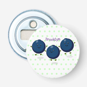 Décapsuleur Caricature mignonne de bleuets violets