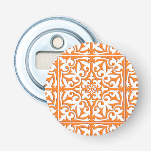Décapsuleur Carreau marocain - orange corail et blanc