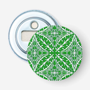 Décapsuleur Carreaux marocains - vert émeraude et blanc