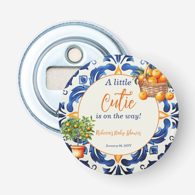 Décapsuleur Carrelage bleu italien Cutie Orange Citrus Baby sh (Devant)