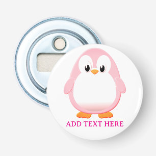 Décapsuleur Carton Pingouin Rose Cute Personnalisé