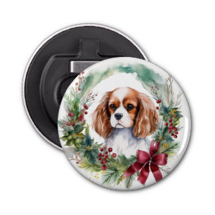 Décapsuleur Cavalier King Christmas Wreath Festive Pup