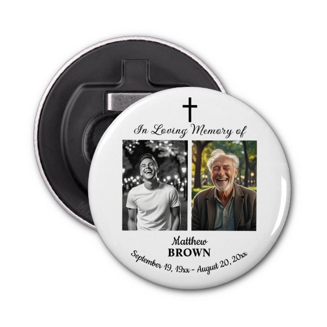 Décapsuleur Celebration Of Life 2 Photos Funeral White (Devant)