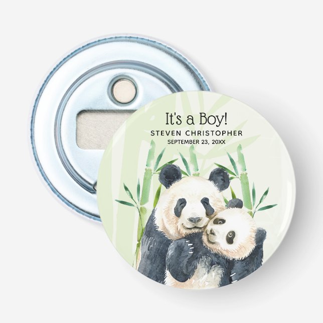 Décapsuleur C'est un garçon ! Cuisine d'oreille Panda Aquarell (Devant)