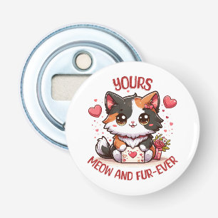 Décapsuleur Chat calico adorable pour la Saint-Valentin 