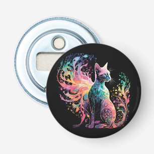 Décapsuleur Chat Holographique Spectral : Un Prisme d'Élégance