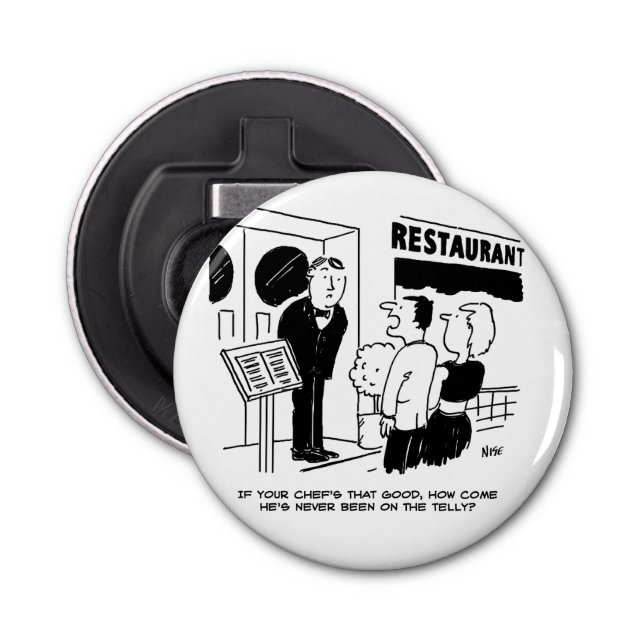 Décapsuleur Chef Not Been sur un dessin télévisé. Poche du che (Devant)