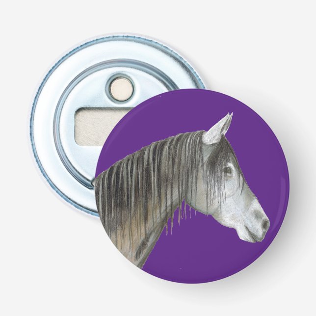 Décapsuleur Cheval gris (Devant)