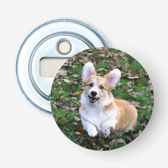 Décapsuleur Chien de Corgi mignon qui bondit (Devant)