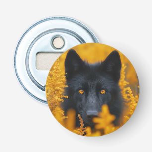 Décapsuleur Chien noir aux yeux d'or étonnants