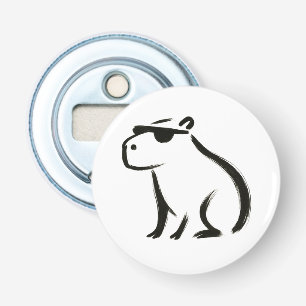 Décapsuleur Chill Capybara - Conception de pinceau d'encre sur