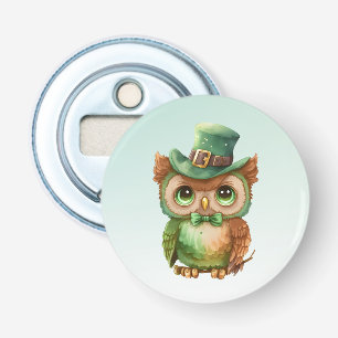 Décapsuleur Chouette mignonne dans un chapeau vert