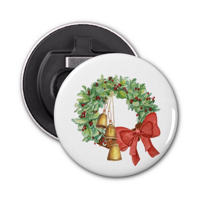Décapsuleur Christmas Wreath Pin Badge (Devant)