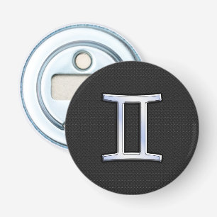 Décapsuleur Chrome moderne comme Gemini Symbole Zodiac