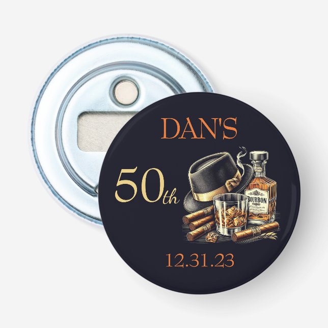 Décapsuleur Cigares et Bourbon Anniversaire (Devant)