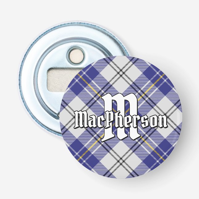 Décapsuleur Clan MacPherson robe bleue Tartan (Devant)