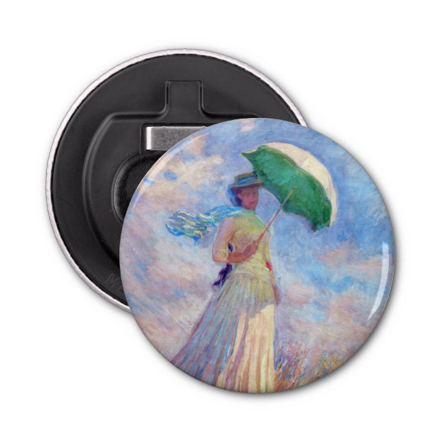 Décapsuleur Claude Monet - Femme avec un parasol face à droite (Devant)