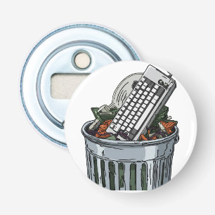 Décapsuleur Clavier sur poubelle