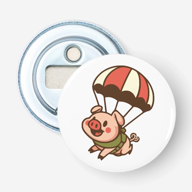 Décapsuleur Cochon de parachutisme (Devant)
