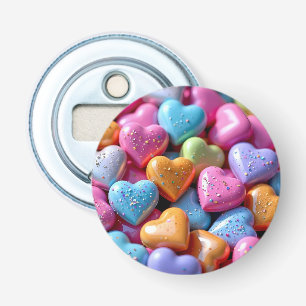 Décapsuleur Cœurs de bonbons colorés d'amour