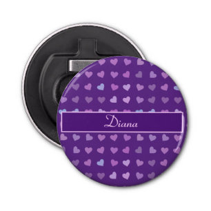 DÉCAPSULEUR COEURS PASTEL PURPLE PERSONNALISÉ