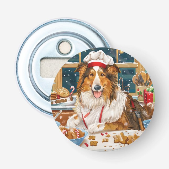 Décapsuleur Collie Holiday Baking : Festive Christmas (Devant)